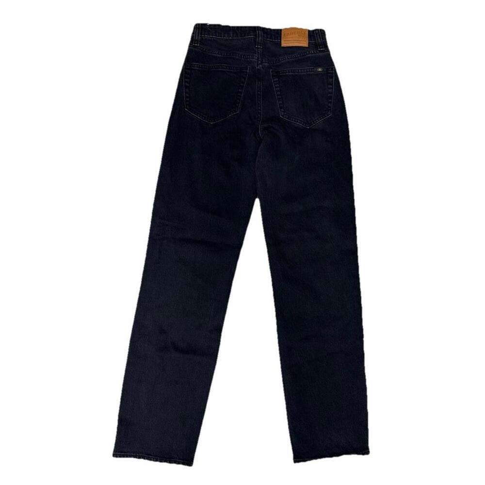 Faherty Slim Straight Jeans Womens 25 Pants Black Denim Special Weave Stretch - Picture 3 of 8